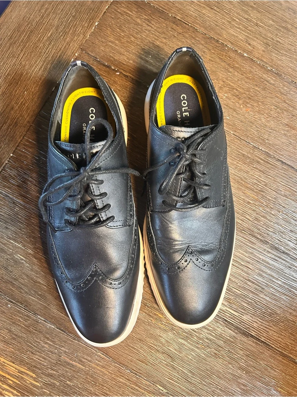 N/A black leather